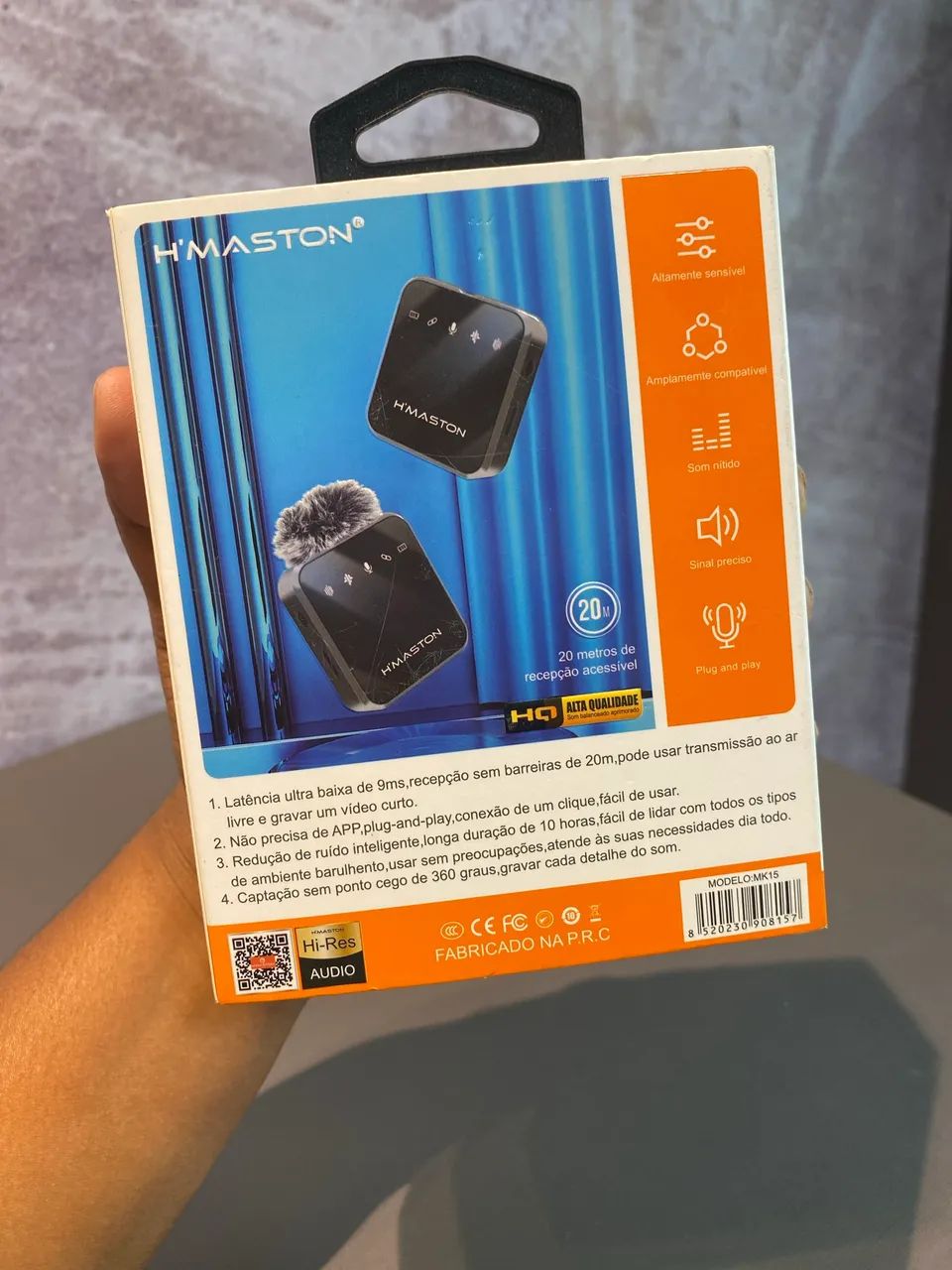 lapela sem fio duplo H'maston MK15.  - Foto 2