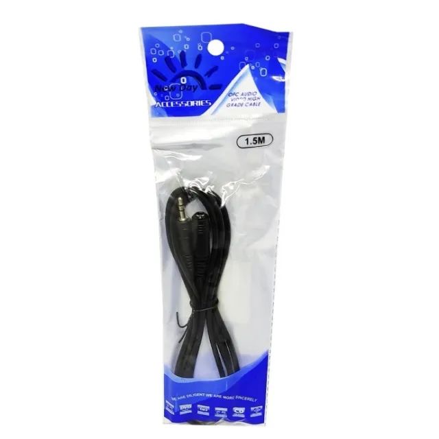Cabo Extensor Auxiliar P2 Macho + P2 Femea Stereo 1,5 Mt - Foto 3