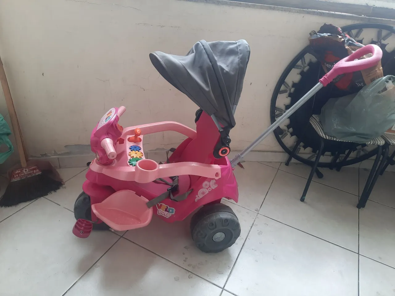Triciclo velo baby bandeirantes reclinável