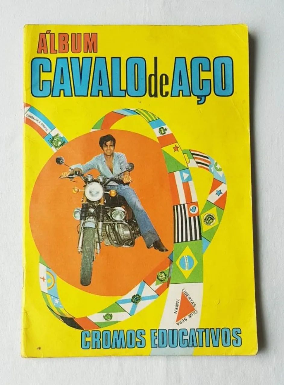 Álbum de Figurinhas - Cavalo de Aço (Cromos Educativos) - 1973 - Com 139 Figurinhas