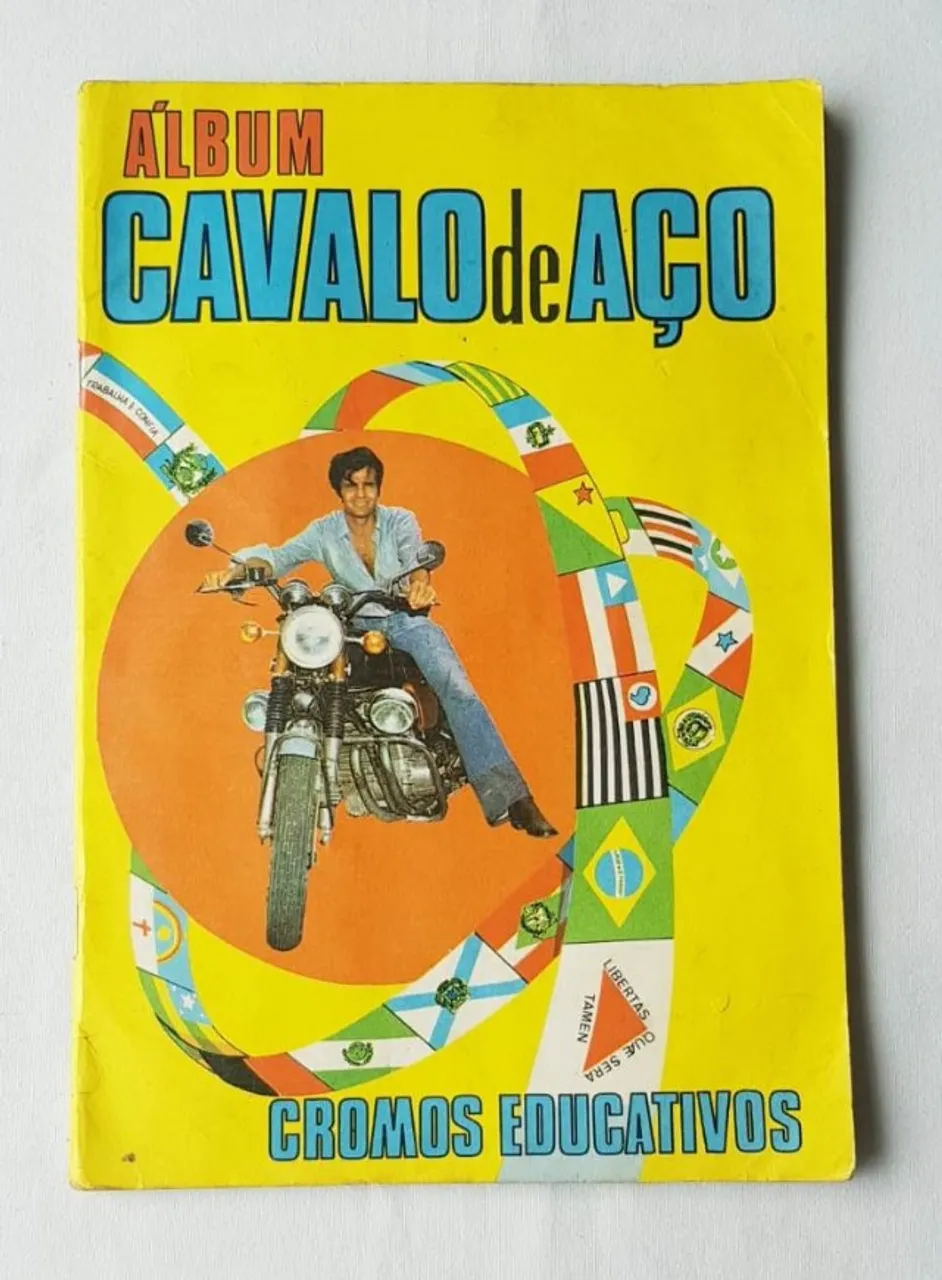 Álbum de Figurinhas - Cavalo de Aço (Cromos Educativos) - 1973 - Com 139 Figurinhas