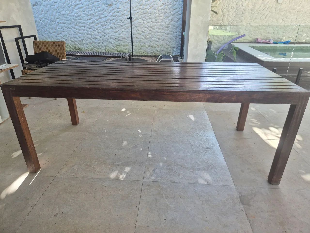 Mesa de madeira maciça para deck - Foto 4