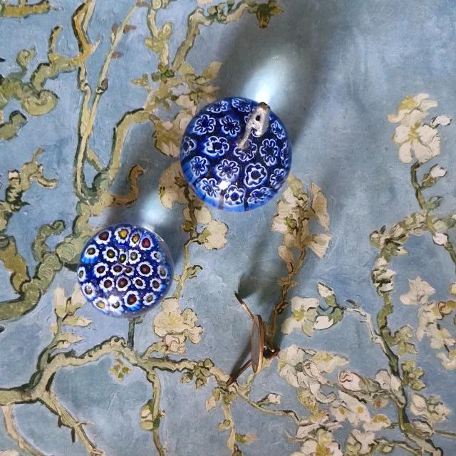 Conjunto de pesos de papel italiano de murano millefiori. Perfeitos. - Foto 3