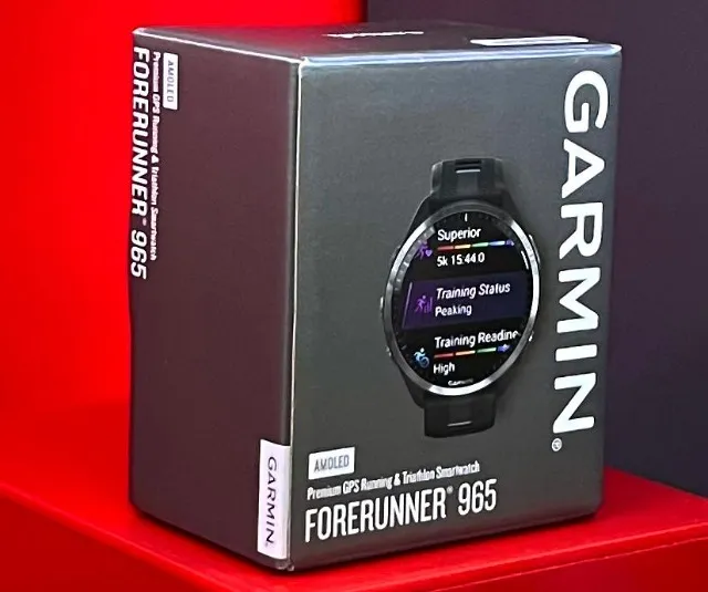 Garmin Relógio Forerunner 965 Amoled Black Powder Gray 47MM - Produto Novo com Garantia
