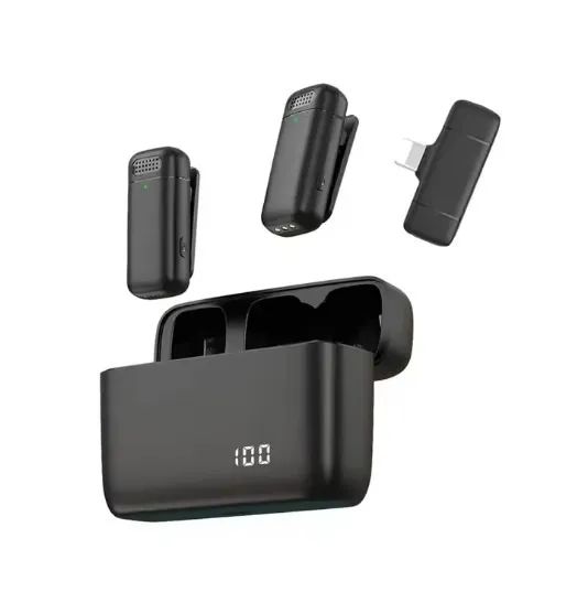Microfone Lapela K6 - Sem Fio Duplo - Android Ou Iphone Ios Lightning - Foto 2