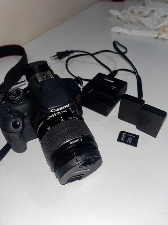 Câmera Canon T7+ com lente 18-55mm - Foto 4