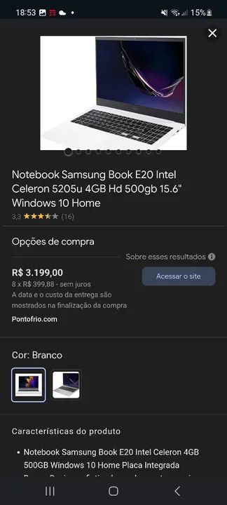 Not samsung book e20 impecavel - Foto 2