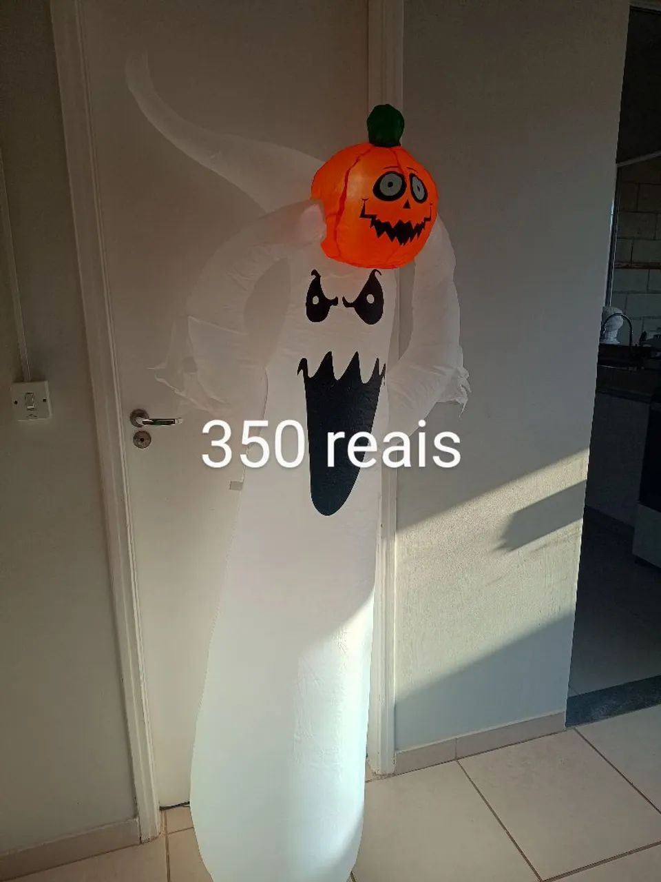 Decoração Halloween Inflável - Fantasma com Abóbora