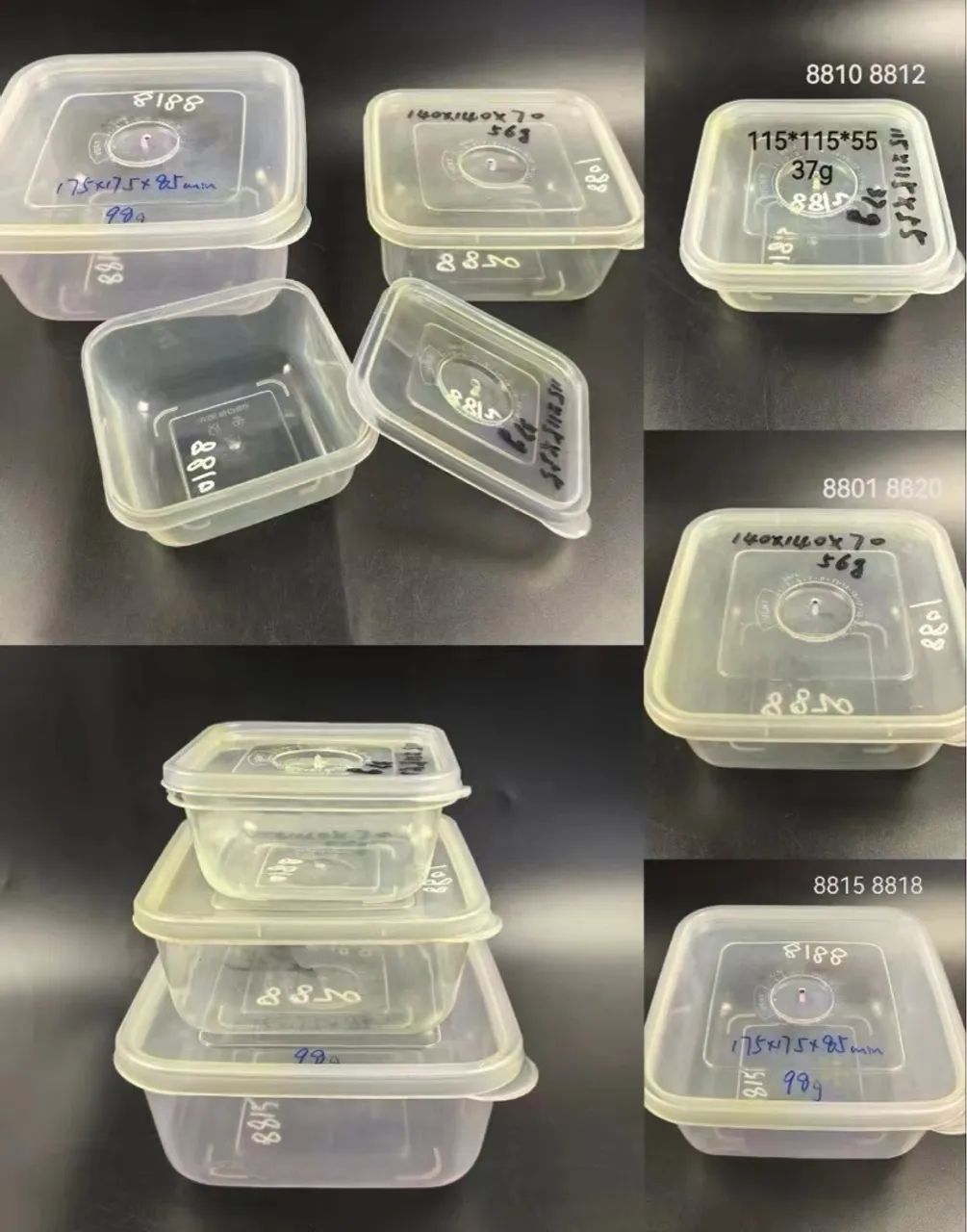 Moldes usados - Potes Plásticos Redondos/Quadrada com Tampa - Foto 4