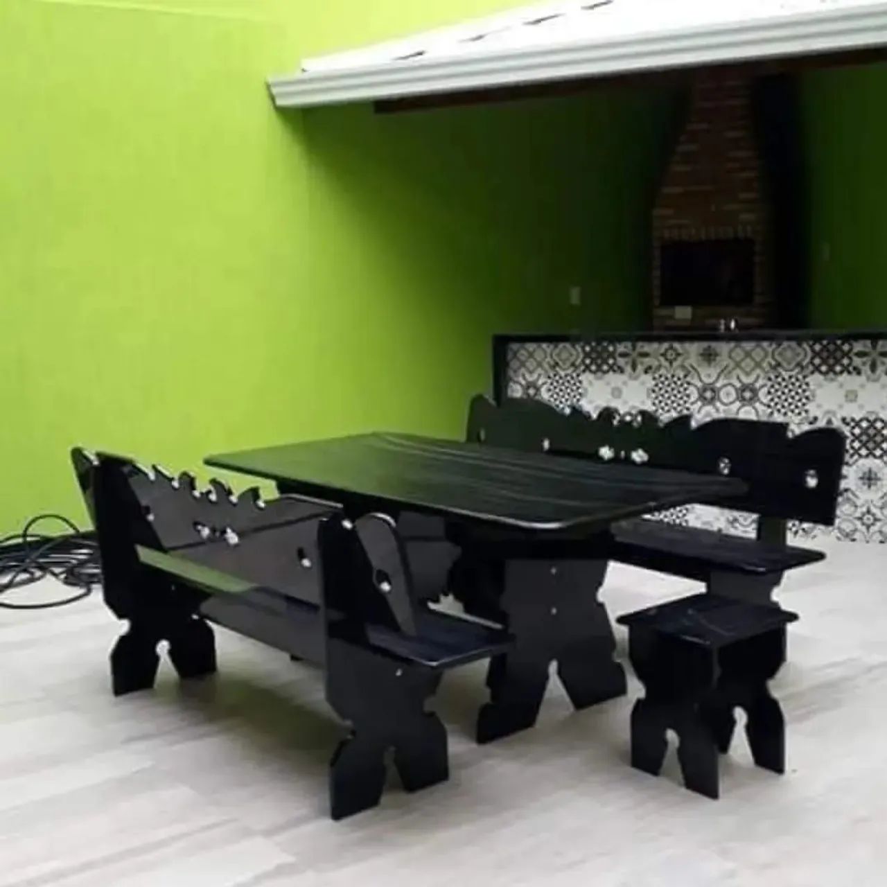 **Conjunto Stilo Móveis em Ardosia para Área de Churrasco - Estilo e Durabilidade!**