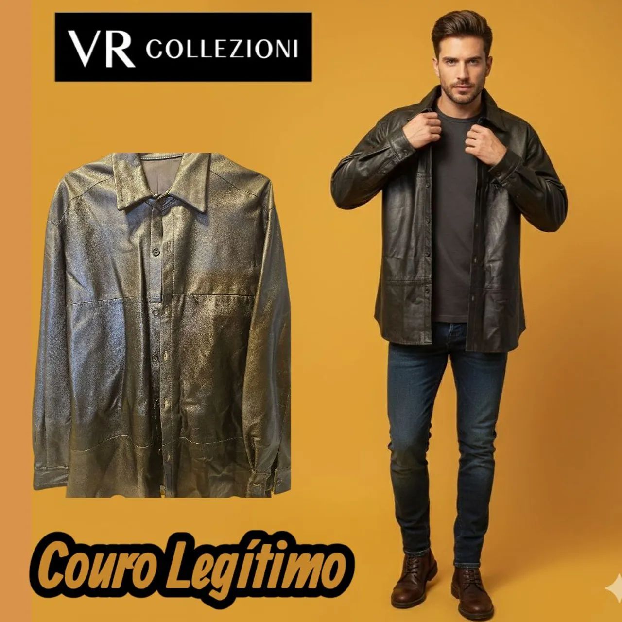CASACO DE COURO VR