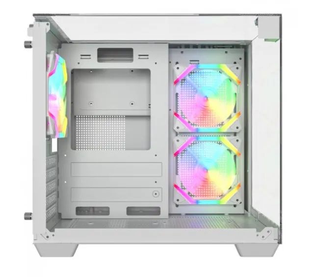 Gabinete branco, novo, lacrado, 3 ventoinhas, em vidro temperado! ?  - Foto 4