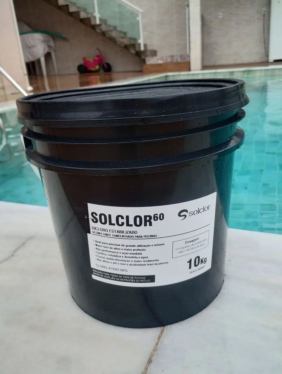 Balde de cloro 60% SolClor 10KL.