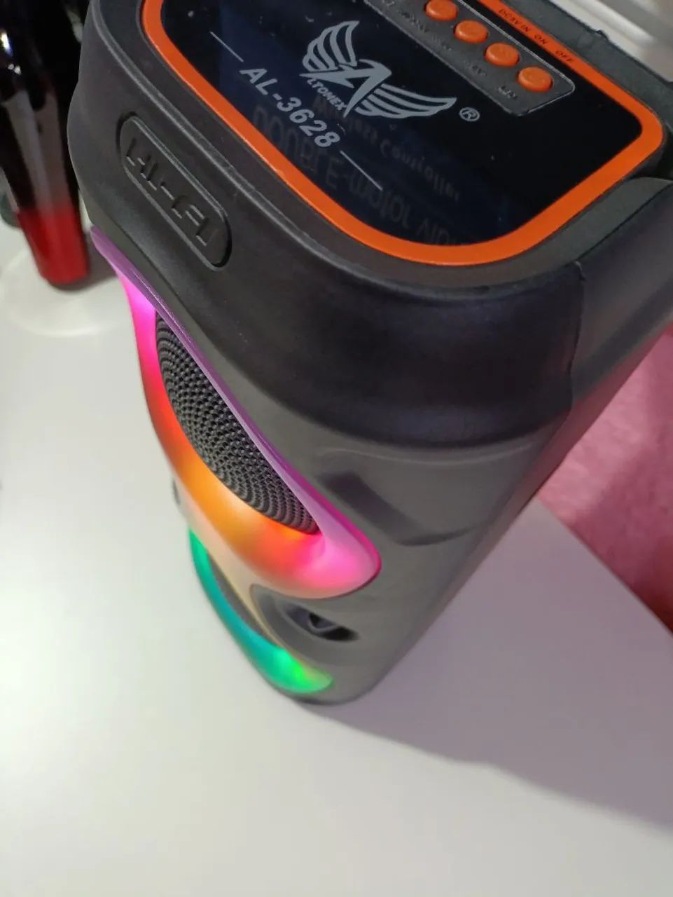 ?Caixa de Som Bluetooth com Iluminação LED 40 cm 50 w rádio  - Foto 4