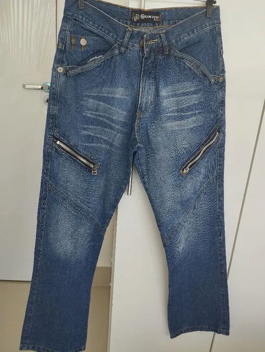 Calça Jeans Masculina com Detalhes