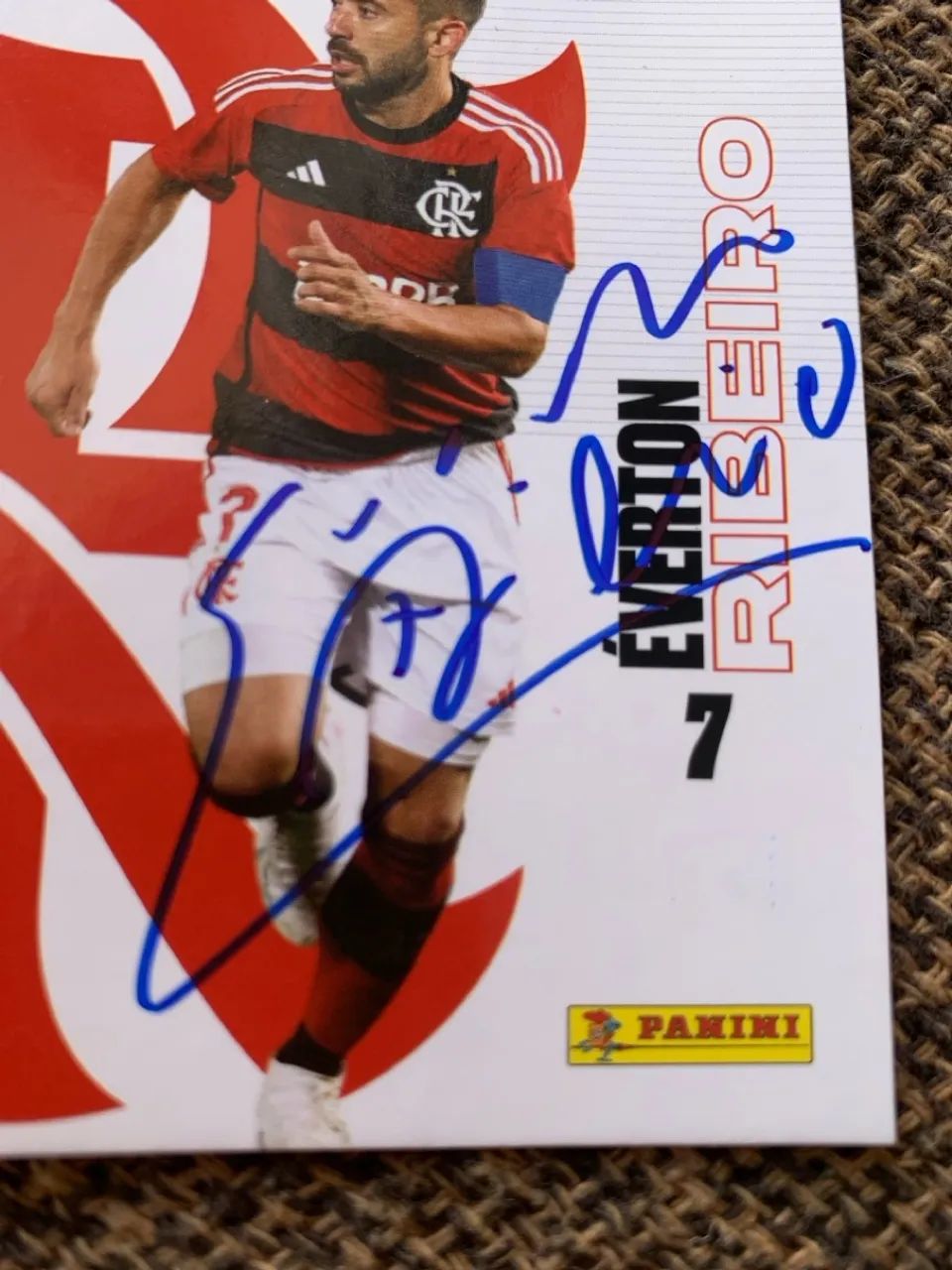 Carta Panini Everton Ribeiro Autografada Card  - Foto 2