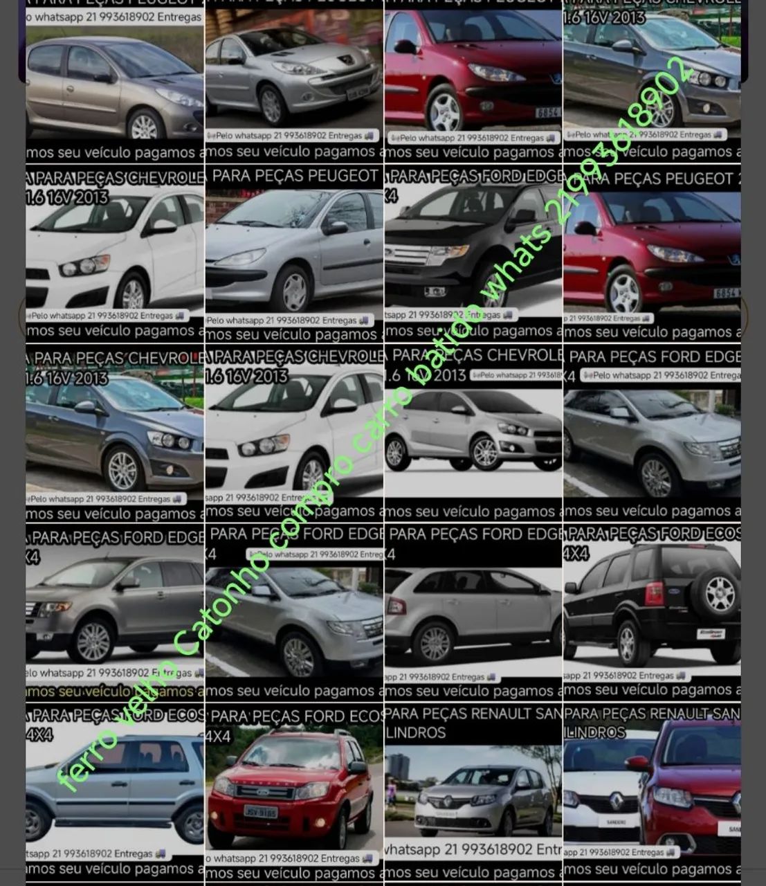 Auto peças ferro velho Catonho compro carro batido whats *