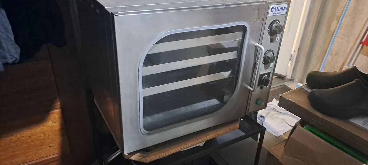Forno eletrico a vapor miniconv pratica analógico com vapor 35x35