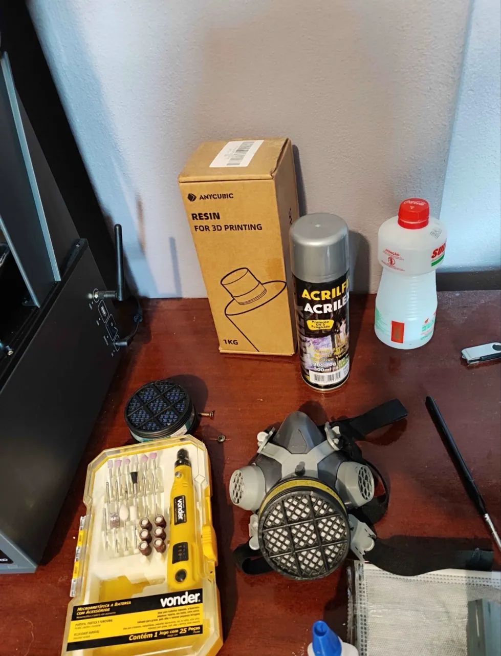 Kit impressora 3D Resina Saturn 4 Ultra + Kit pintura 35 tintas + micro retífica - Foto 3