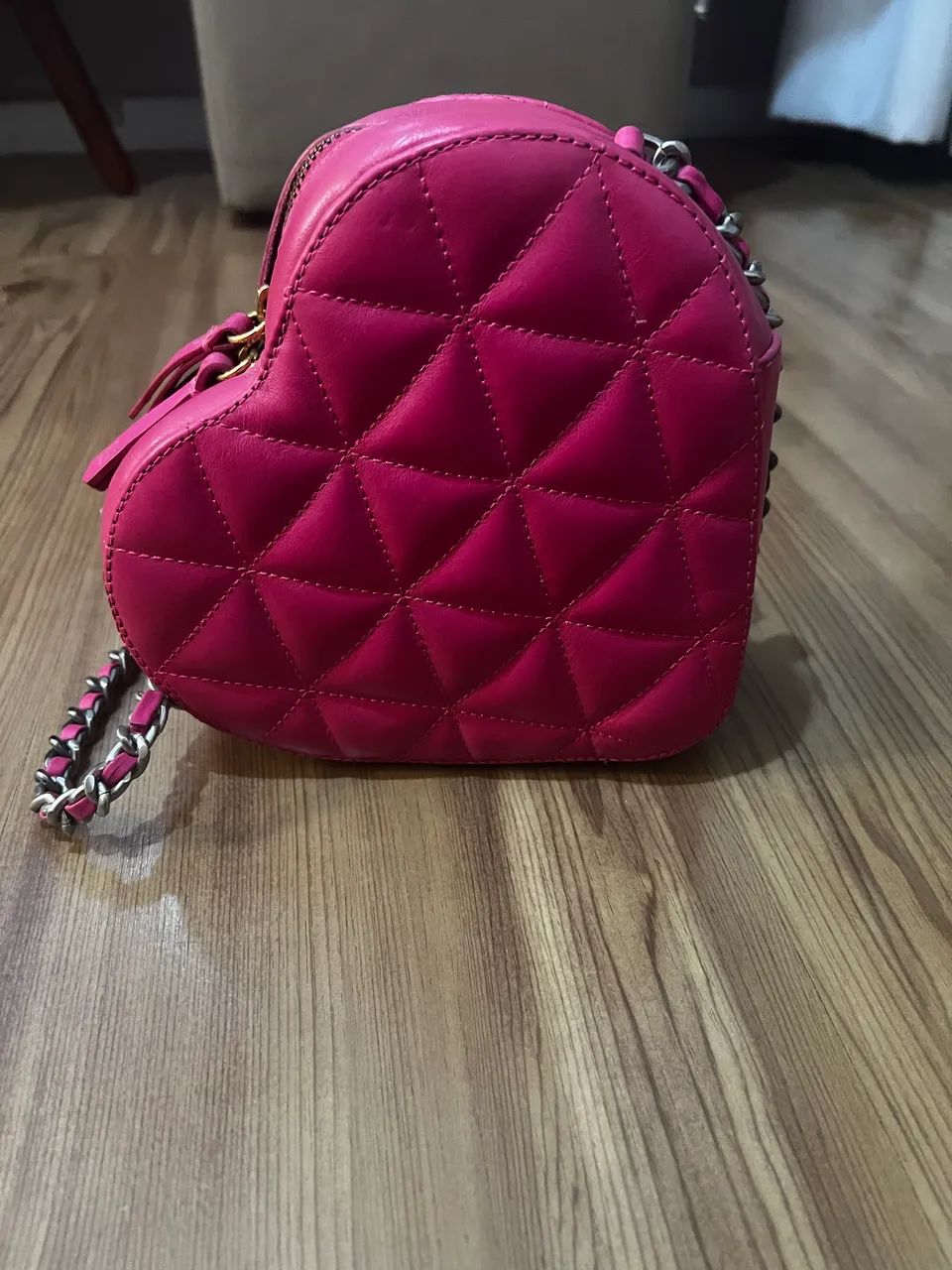 Bolsa Schutz Love Coração - Couro Rosa (Super Nova) - Foto 5