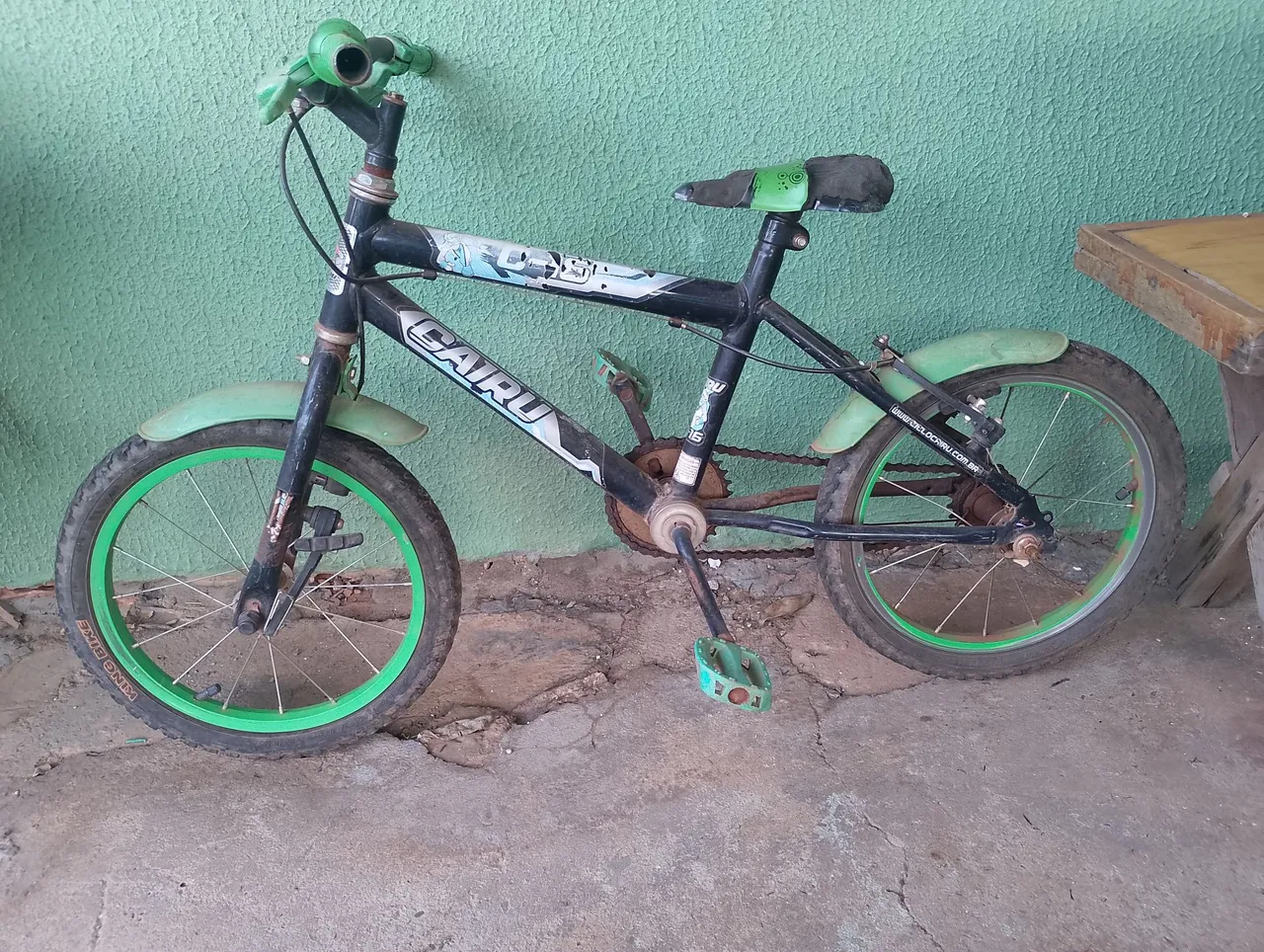Bicicleta Infantil Cairu Aro 16 - Verde e Preta