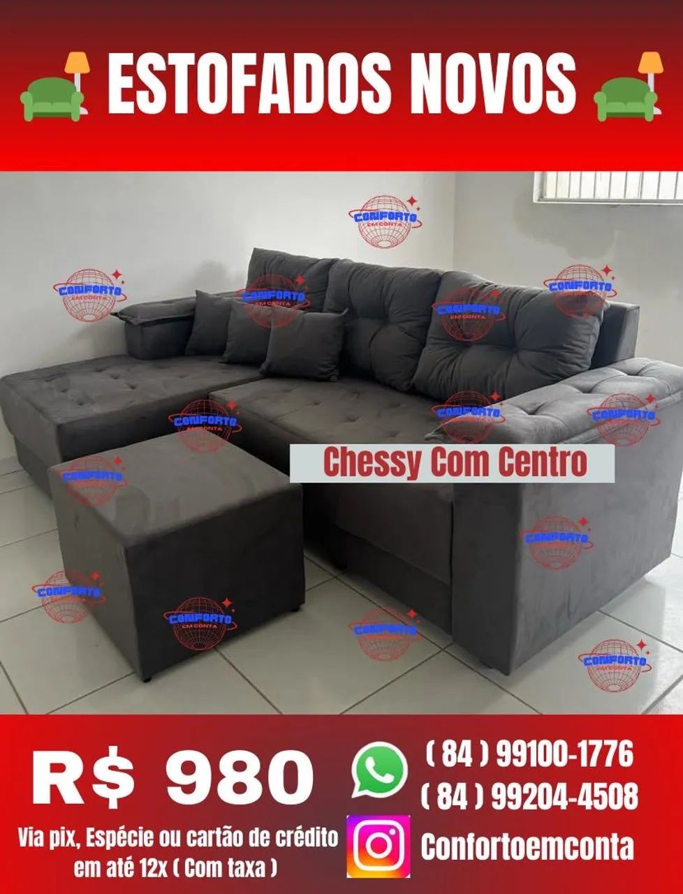 Sofá Chessy com centro - Novo -  Diretamente da fábrica  - Foto 4