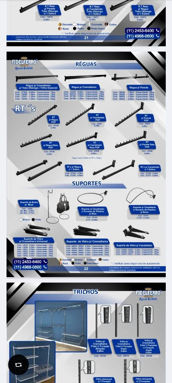 Montagem de lojas de roupas e acessórios