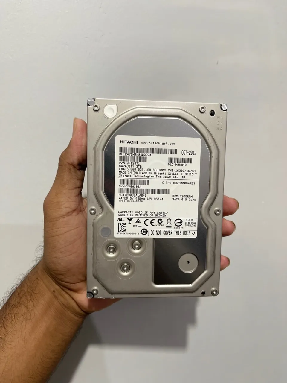 HD 3TB Hitachi Novo a pronta entrega