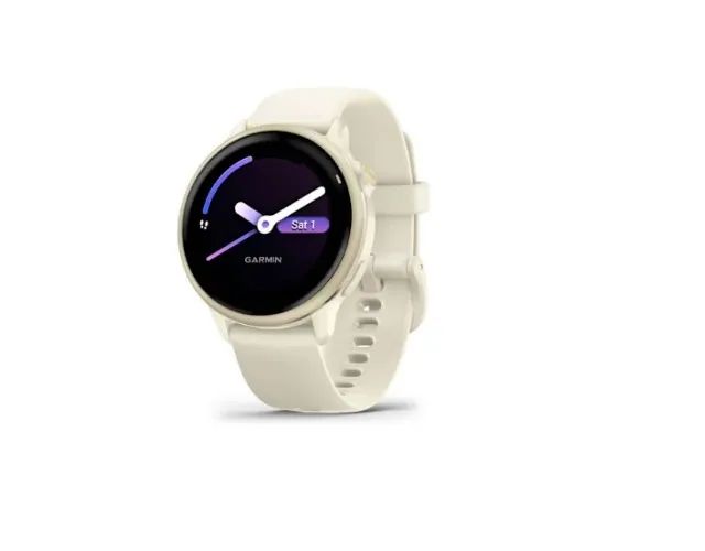 Relogio Garmin Vivoactive 6 amoled touch novo nfe Lunar Gold  - Foto 3