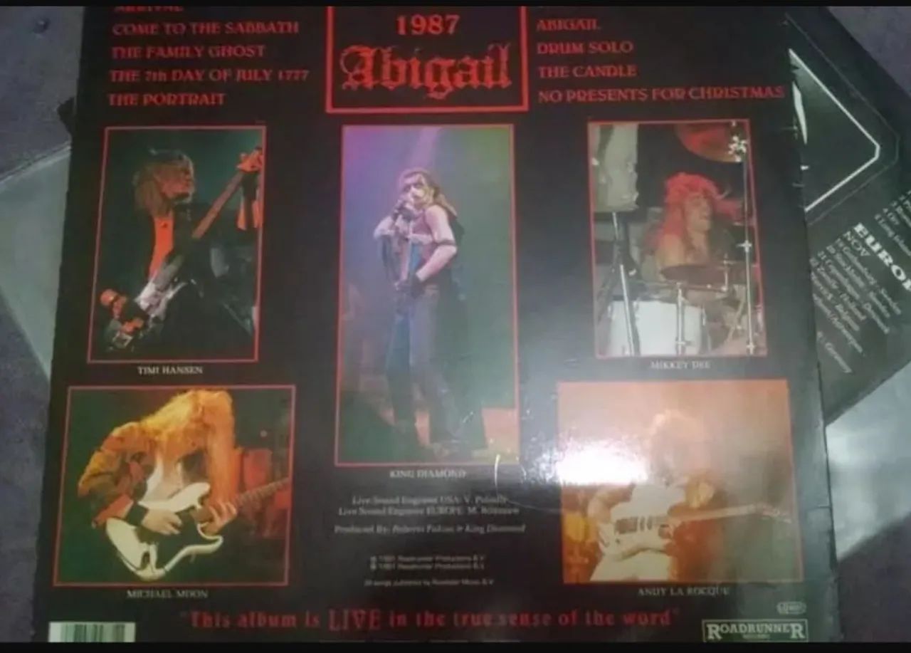 LP King Diamond - Abigail in concert 1° press 1987 - Foto 2