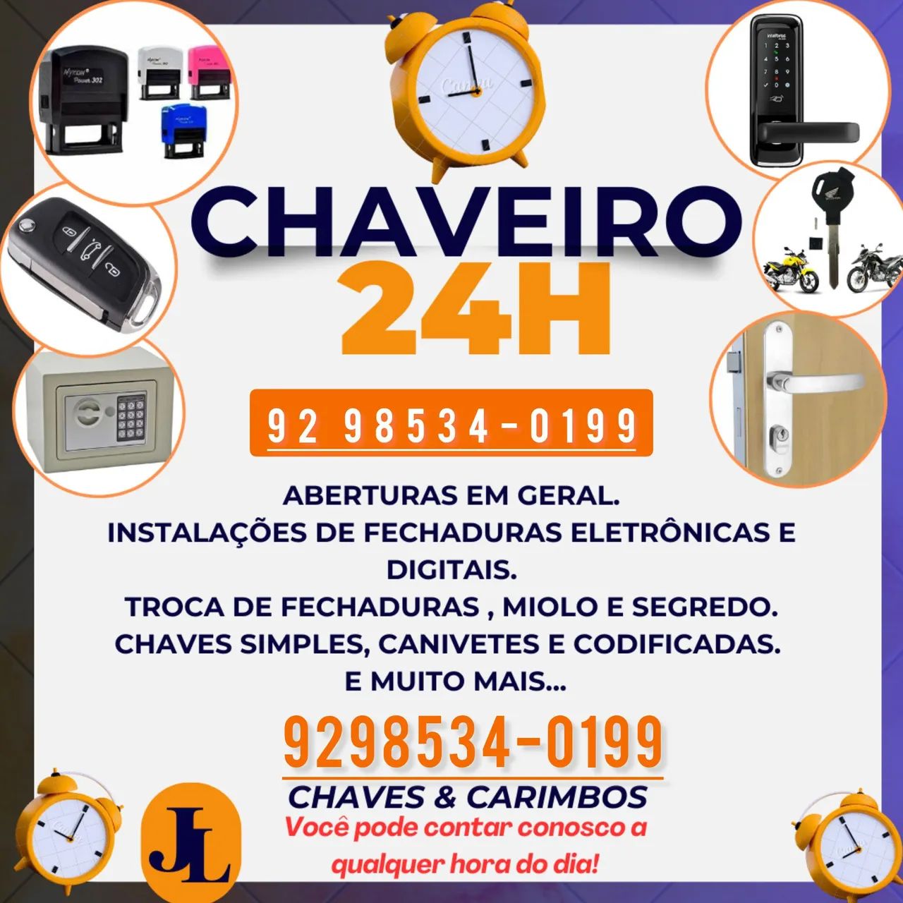 Chaveiro de Plantão 24 horas disponível ligue