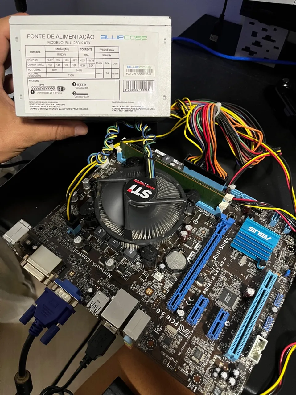 Processador Intel I5 3330 + 4GB de memória + Placa mãe Asus + Fonte 230w + HD 1TB
