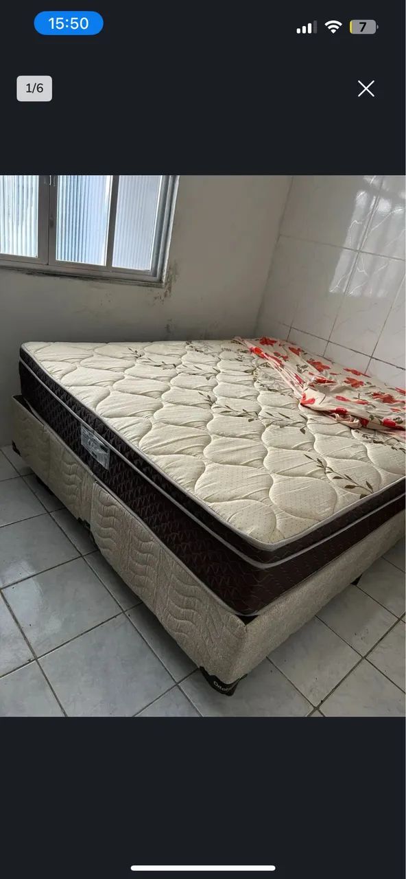 Base queen bipartida ortobom + colchão gazin molas ensacadas queen size 