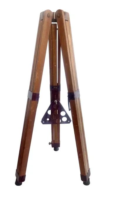Tripé de madeira antigo para topografia  - Foto 4