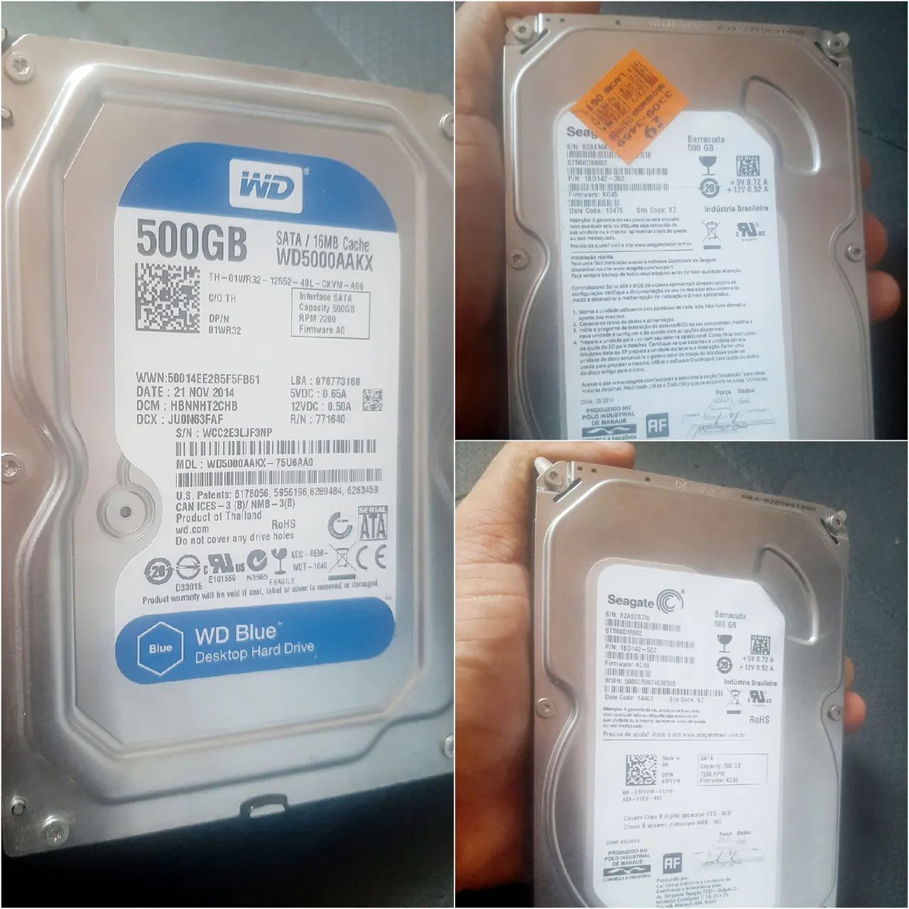 HDS de 500GB para PC