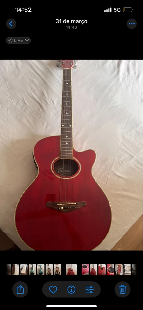 Violão Acústico Vermelho Horama