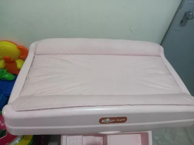 Banheira e trocador rosa de criança  - Foto 2
