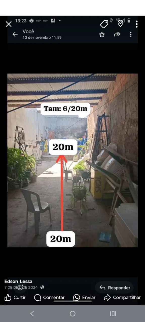 Casa medindo 7x20m e galpão medindo 6,5x20m / 3 quartos/ 2 banheiros/ 2 salas e cozinha - Foto 5