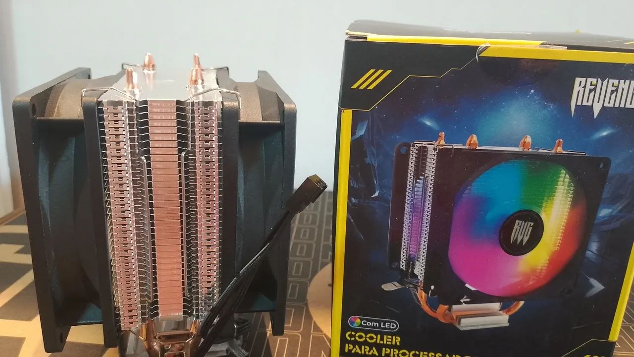 Cooler processador 2 fans novo zero  - Foto 2