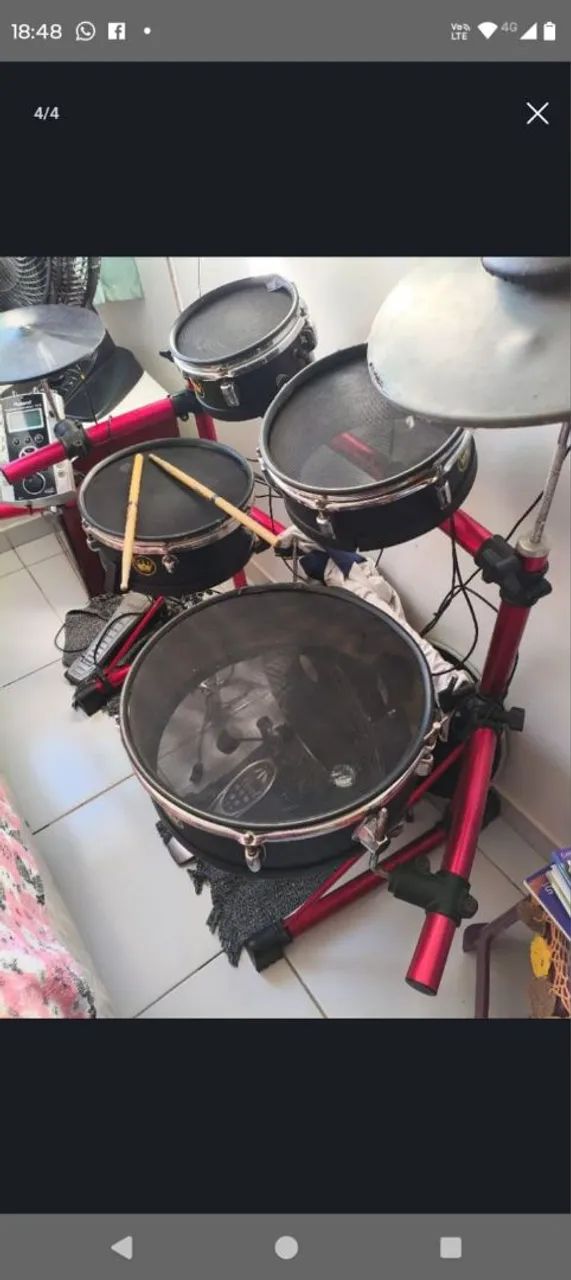 Bateria eletrônica royalty drums - Foto 3