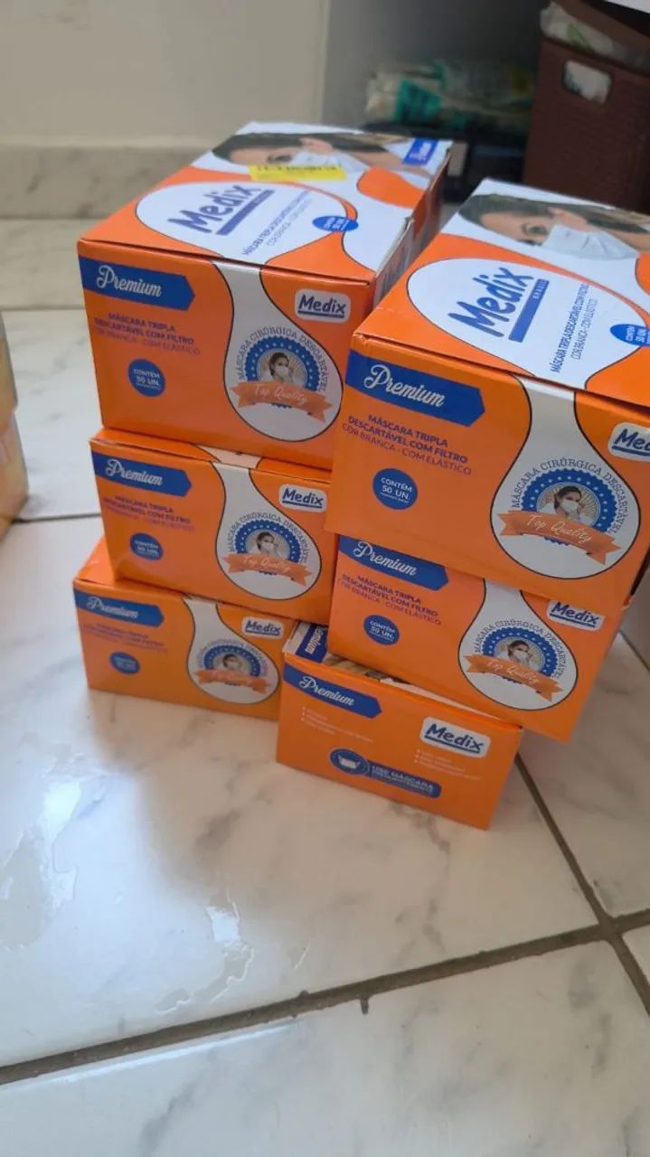 Kit luvas 6 caixas (600par) e máscara 5 caixas (250) - Foto 2