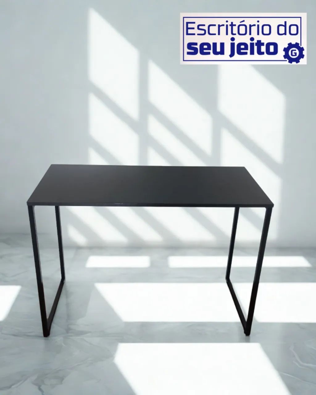 Escrivaninha Industrial 1m NOVA Mesa de Escritório Multiuso para Notebook Computador Birô - Foto 4