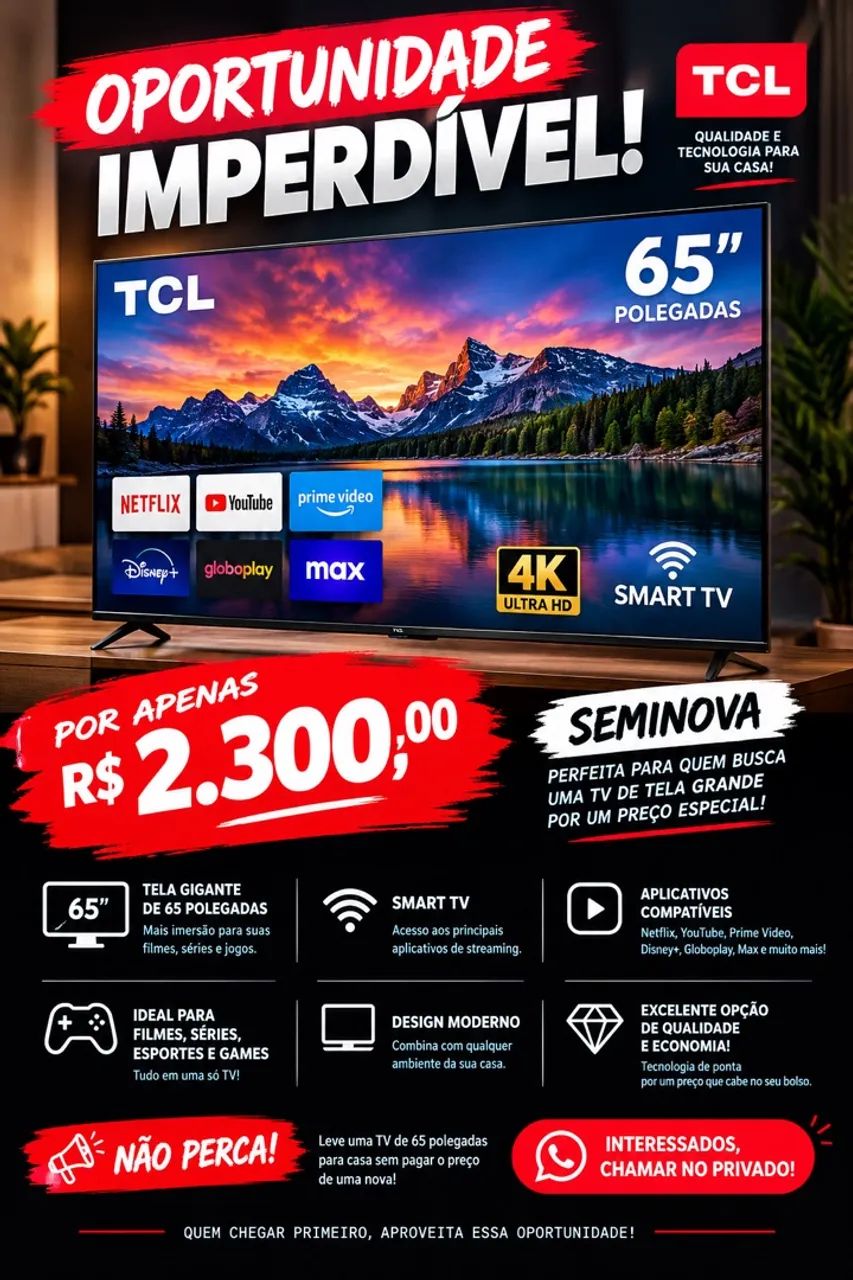 Tv 65 polegadas 