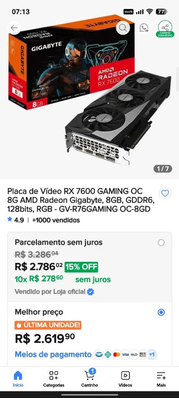 Placa de vídeo  - Foto 4