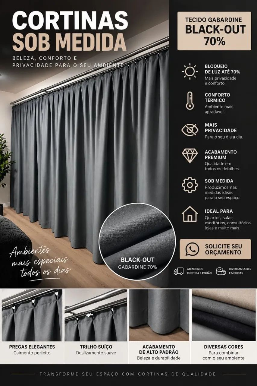 Cortinas Sob Medida Alto Padrão 