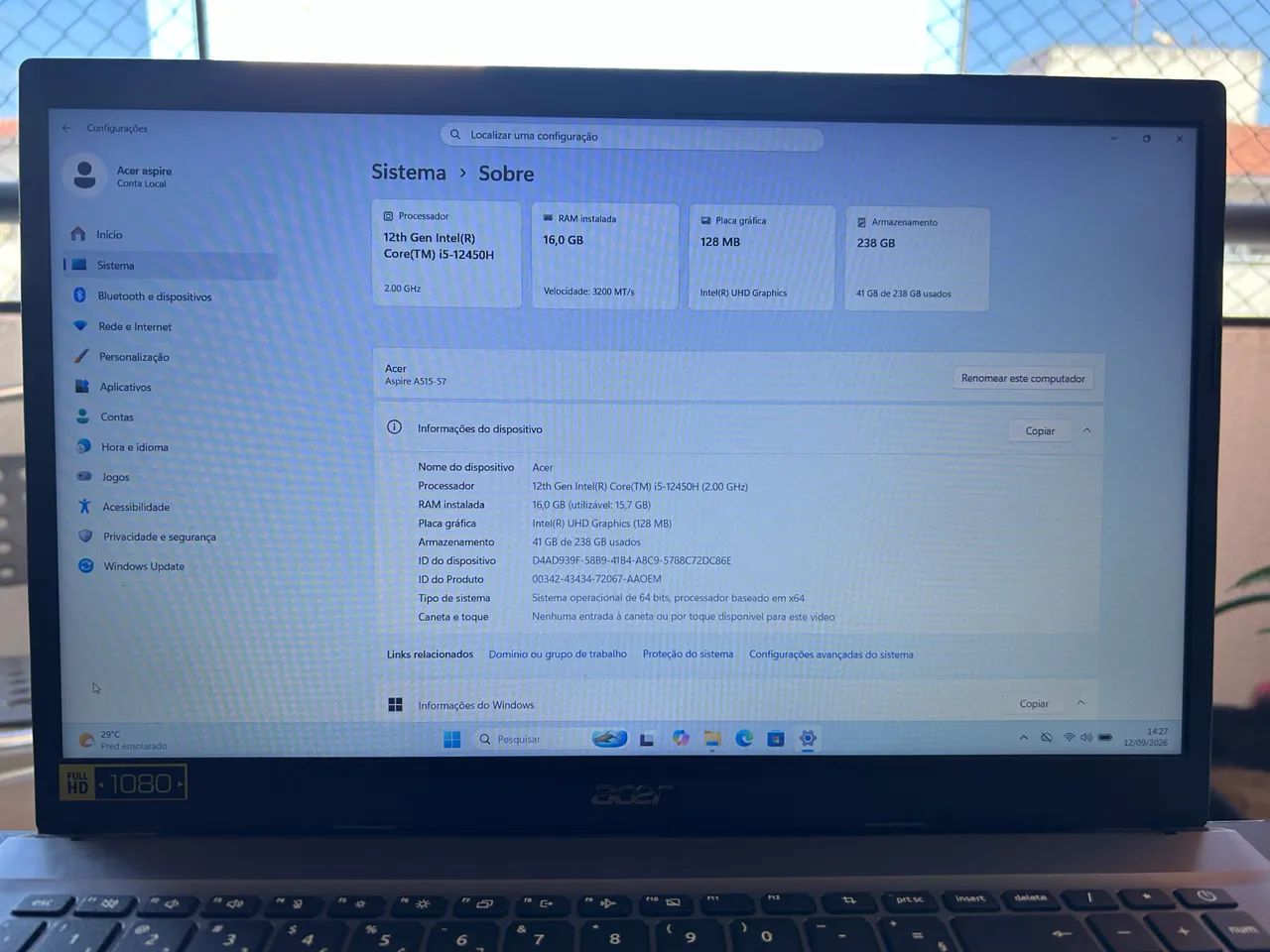 Notbook Acer Aspire 5 16gb - Foto 2
