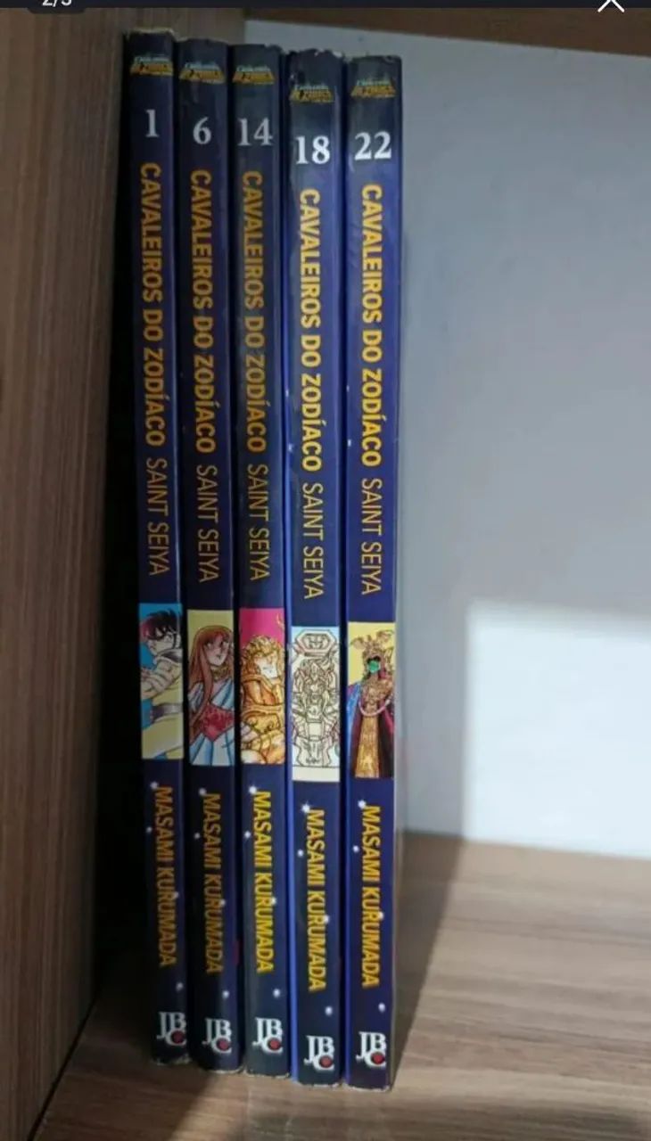 Cavalheiros do Zodíaco mangás vol 1, 6, 14, 18, 22 - Livros e