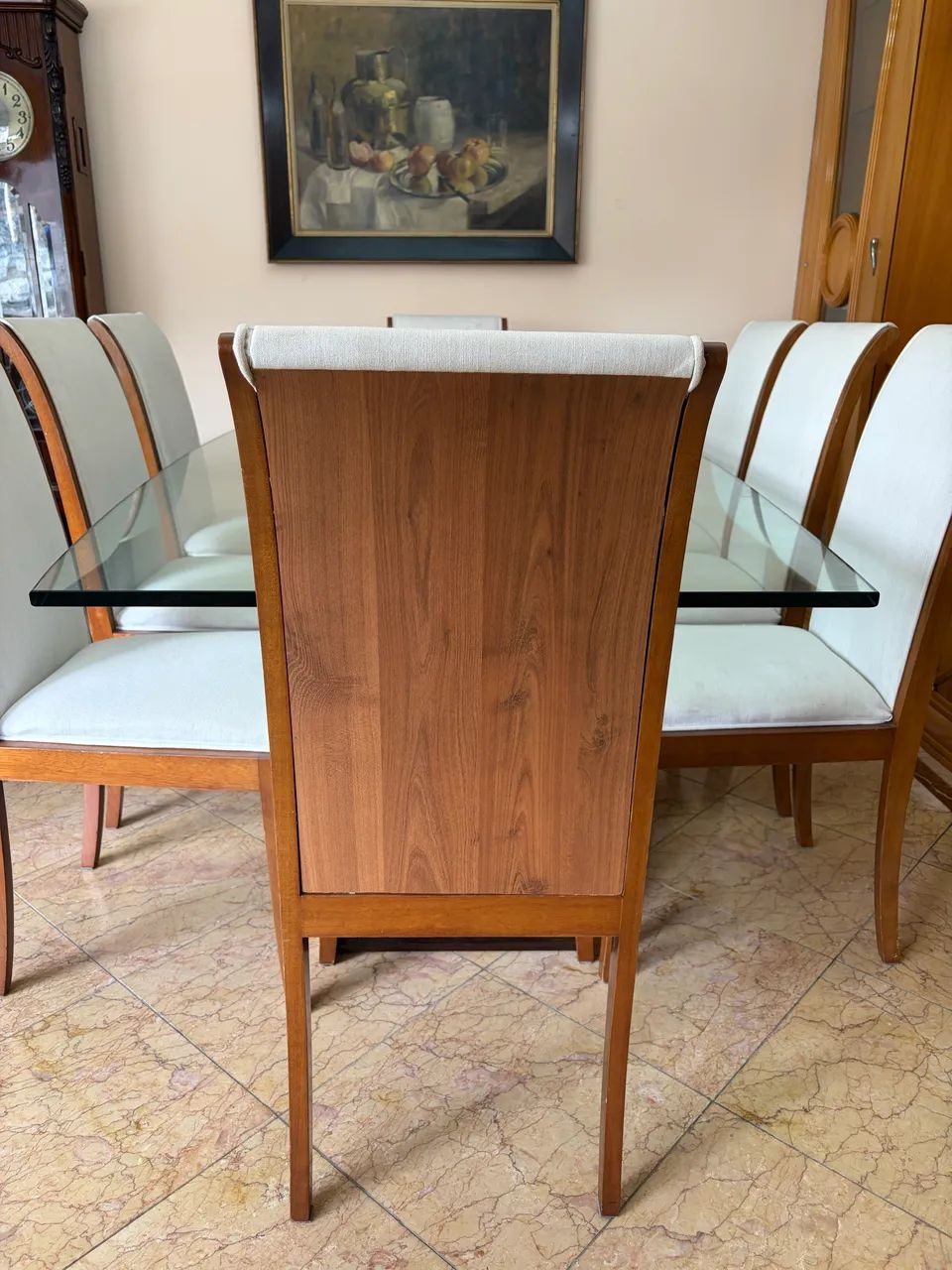 Mesa com 8 lugares com tampo de vidro - Foto 3
