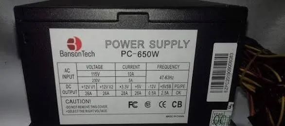 Fonte BansonTech 650w