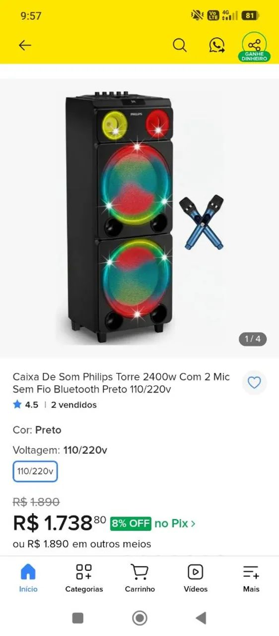 Caixa de som Philips  - Foto 3